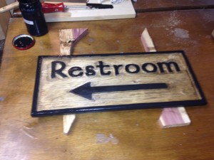 Restroom sign