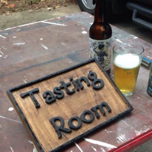 Tasting room sign